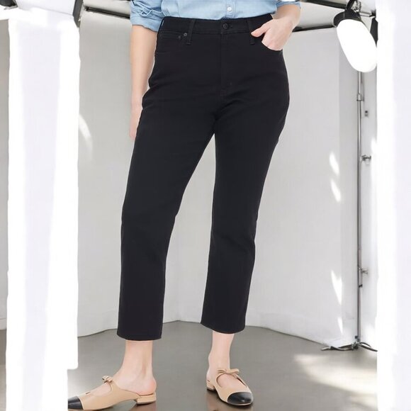 J. Crew curvy essential straight black jean in all-day stretch Size 35 (18) - Picture 1 of 16